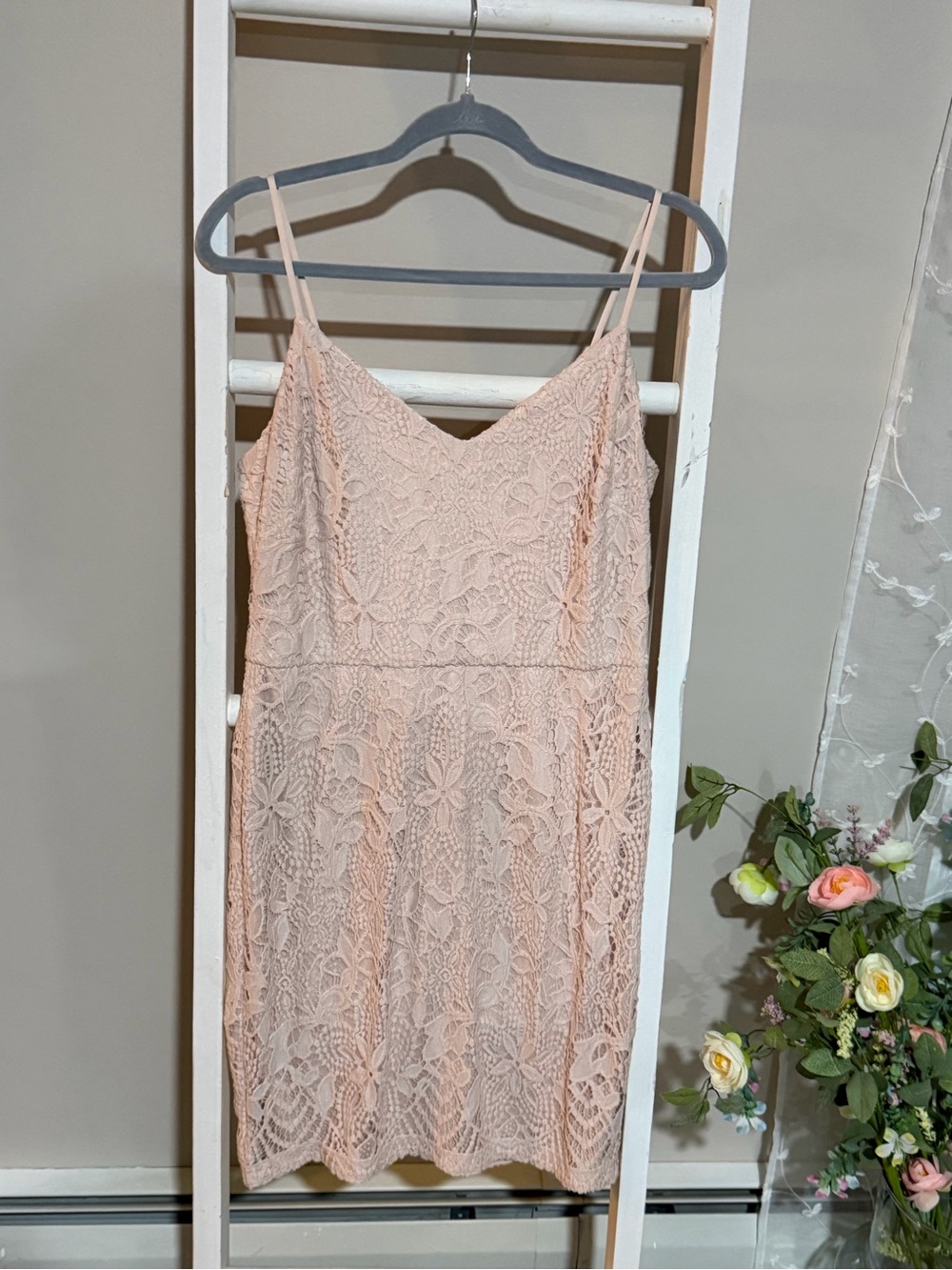 Guess Blush Pink Lace Slip